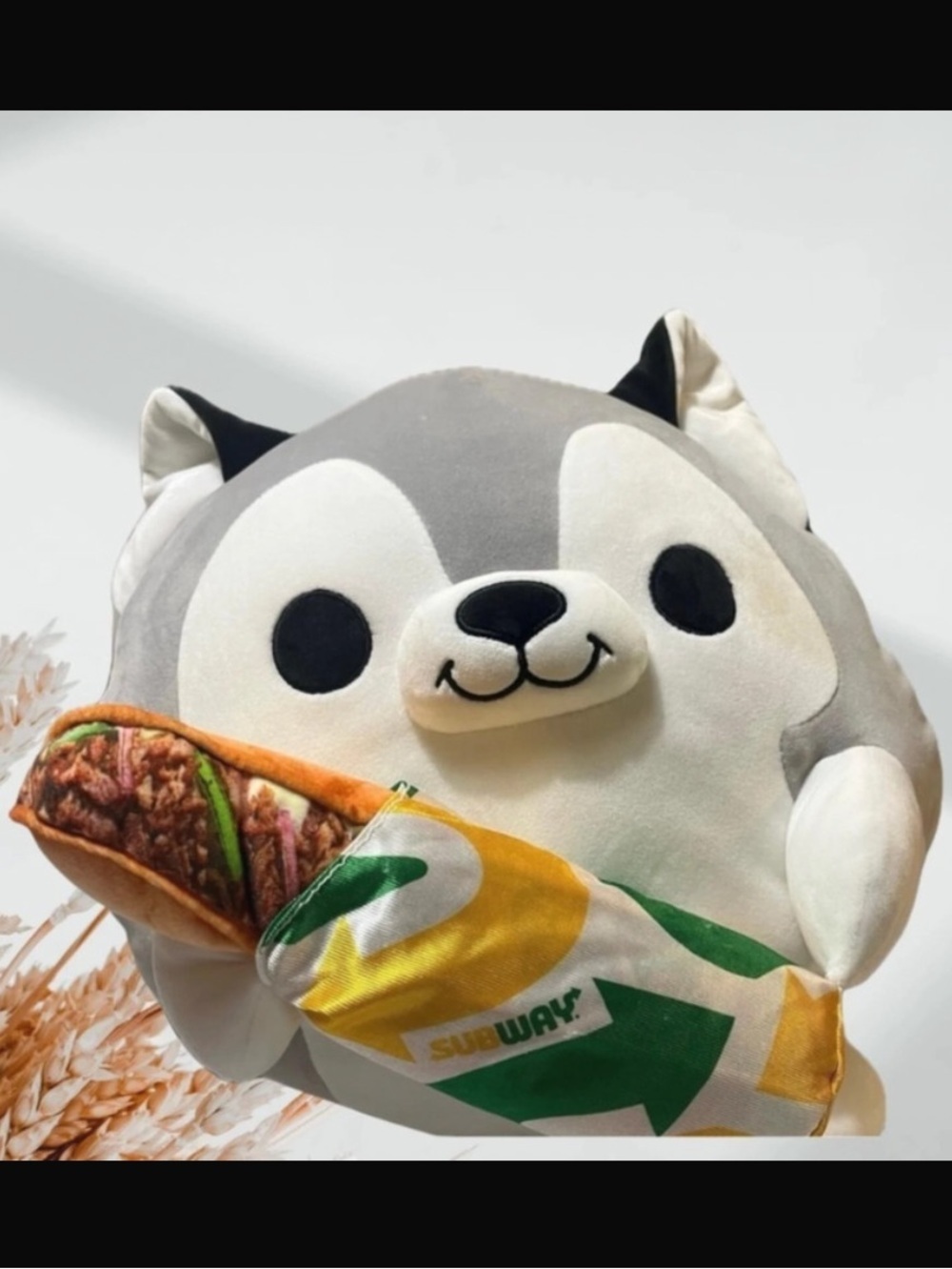 Snackles by ZURU Super Sized 14-in. Huskie & Subway Plush